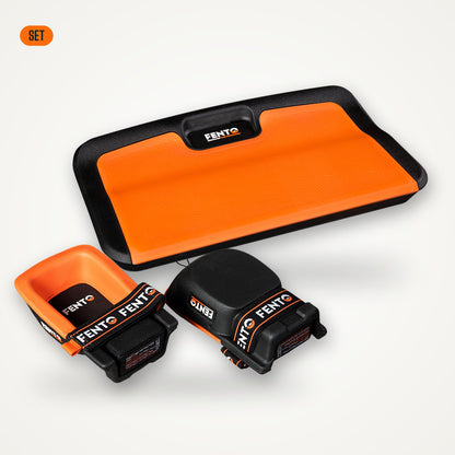 FENTO ORIGINAL Knieschoner mit BOARD M2 Premium-Kniebrett in Orange und Schwarz
