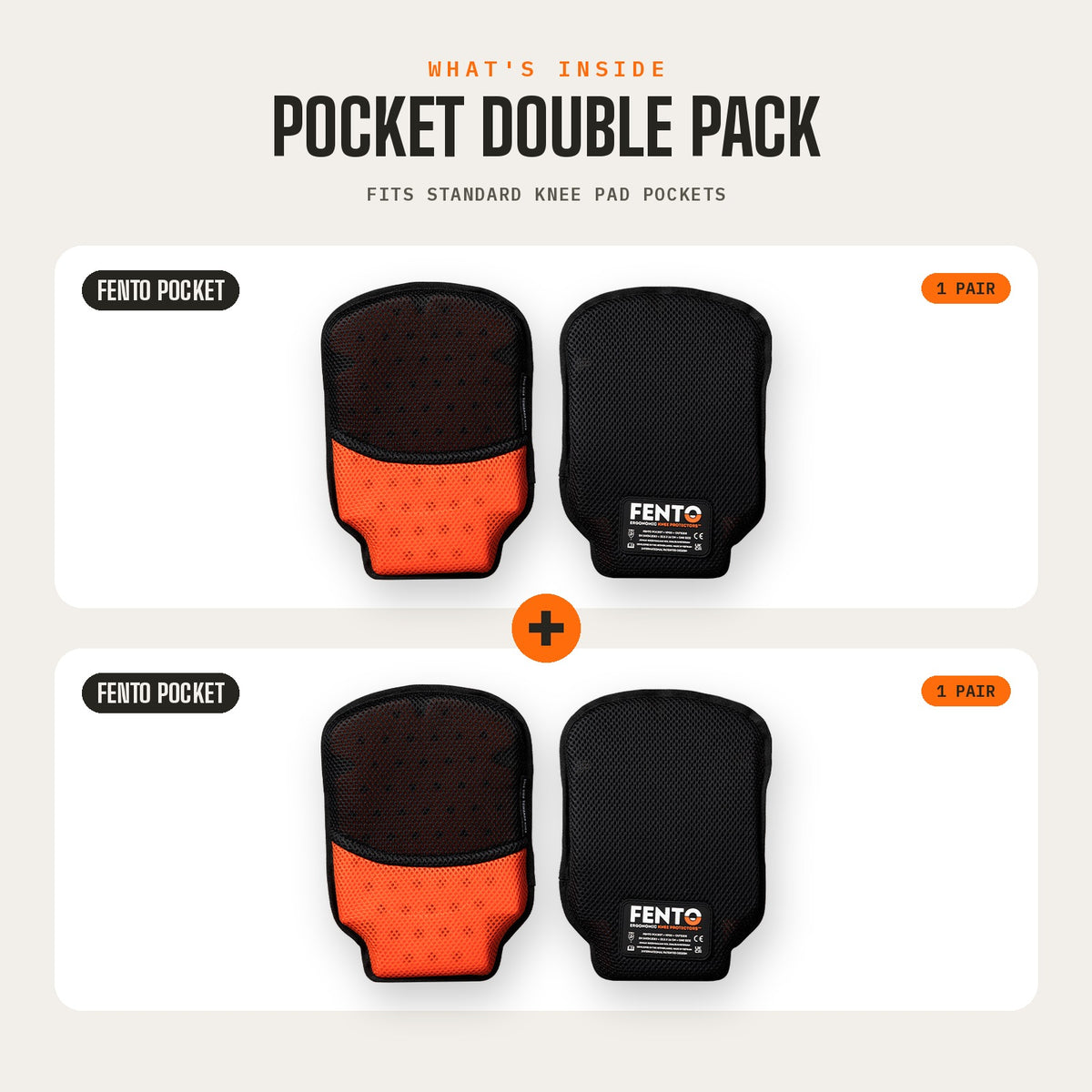 FENTO POCKET DOPPELPACK – 2 Paar für deine Arbeitshosen