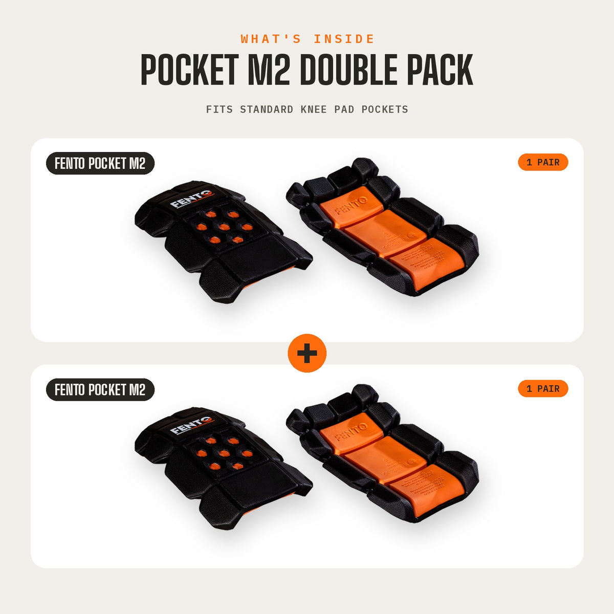 FENTO POCKET M2 DOPPELPACK – 2 Paar für harte Einsätze