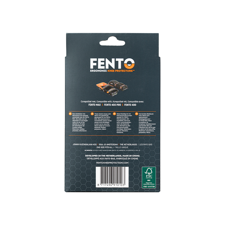 FENTO MAX - Elastikbänder mit Klettverschluss – 4er-Set